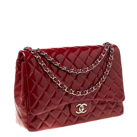 chanel red tote bag|authentic chanel shopping bag.